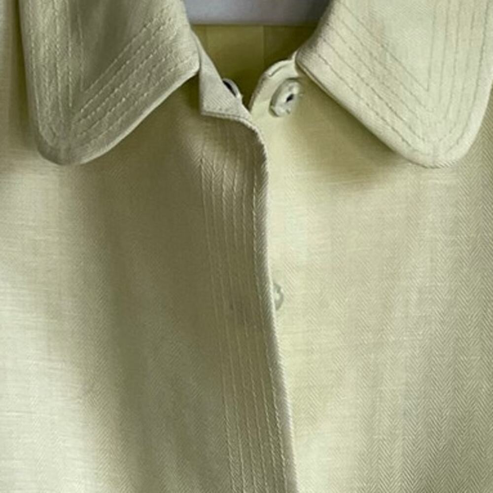 Emma James Linen Blend Blazer Butter Yellow Sz 10 Jacket 3/4 Sleeves Career - Picture 5 of 9